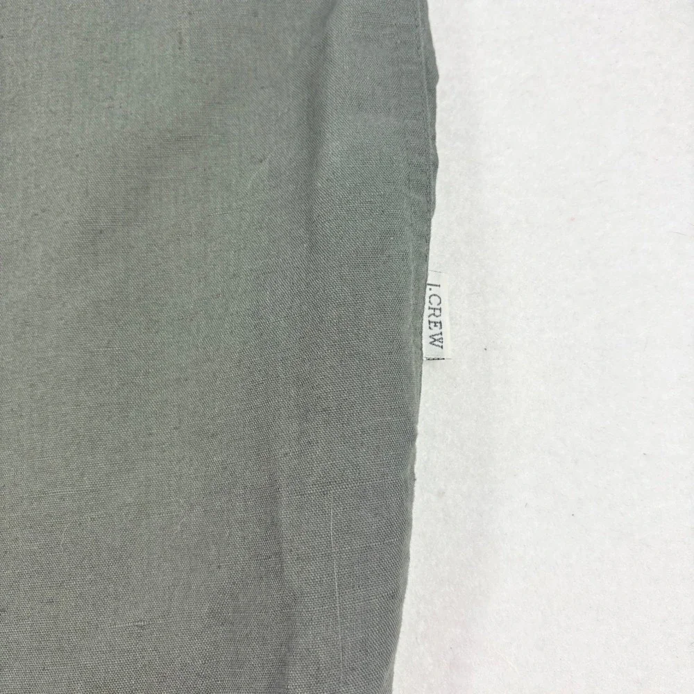 J. Crew Button Down‎ Shirt Mens L Olive Green Cabin Preppy Gorpcore Classic FLAW